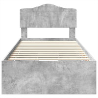 Struttura del letto con cassetto Grigio cemento 90 x 200 cm 3413050