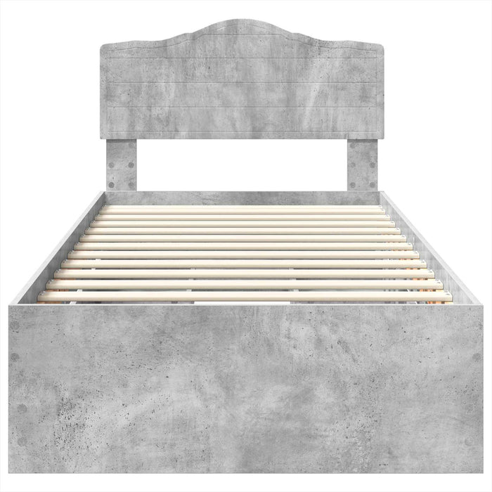 Struttura del letto con cassetto Grigio cemento 90 x 200 cm 3413050