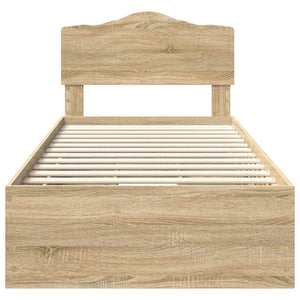 Struttura del letto con cassetto Rovere Sonoma 75 x 190 cm 3413056