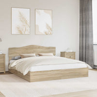 Letto con Contenitore con testiera-Struttura Letto con contenitore Rovere Sonoma 180 x 200 cm 176895