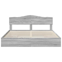 Letto con Contenitore con testiera-Struttura Letto con contenitore Grigio Sonoma 180 x 200 cm 847490
