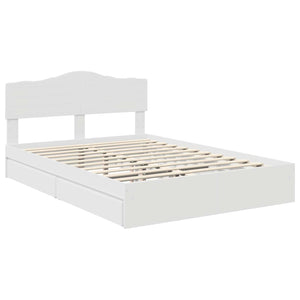 Letto con Contenitore Bianco 140 x 200 cm Legno multistrato 3413089
