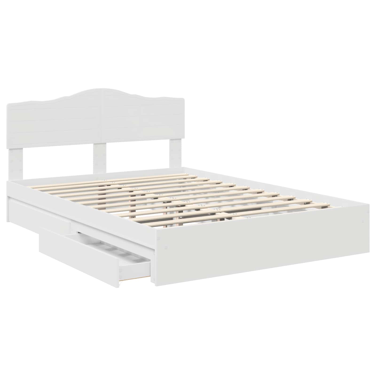 Letto con Contenitore Bianco 140 x 200 cm Legno multistrato 3413089