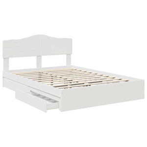 Letto con Contenitore Bianco 140 x 200 cm Legno multistrato 3413089