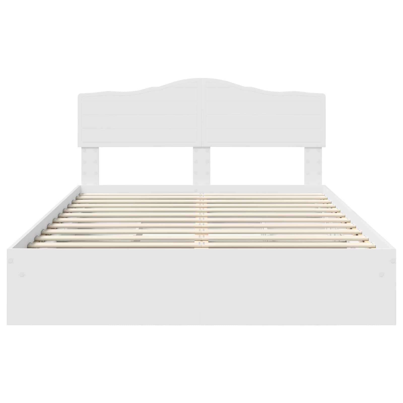 Letto con Contenitore Bianco 140 x 200 cm Legno multistrato 3413089