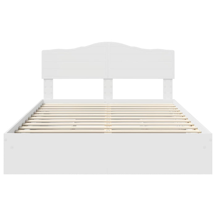 Letto con Contenitore Bianco 140 x 200 cm Legno multistrato 3413089