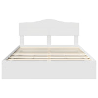 Letto con Contenitore Bianco 140 x 190 cm Legno multistrato 3413096