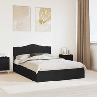 Letto con Contenitore Nero 140 x 190 cm Legno multistrato 3413097