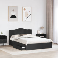 Letto con Contenitore Nero 140 x 190 cm Legno multistrato 3413097