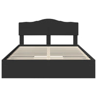 Letto con Contenitore Nero 140 x 190 cm Legno multistrato 3413097