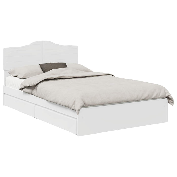 Letto con Contenitore Bianco 120 x 200 cm Legno multistrato 3413110