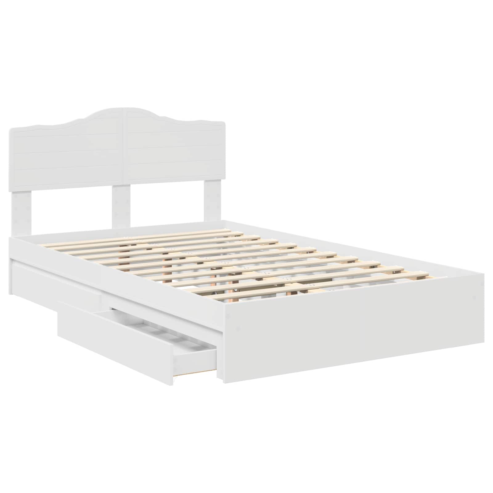 Letto con Contenitore Bianco 120 x 200 cm Legno multistrato 3413110