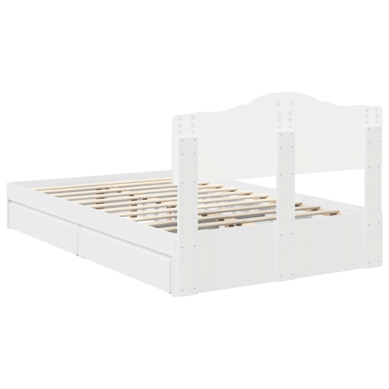Letto con Contenitore Bianco 120 x 200 cm Legno multistrato 3413110