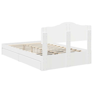 Letto con Contenitore Bianco 120 x 200 cm Legno multistrato 3413110