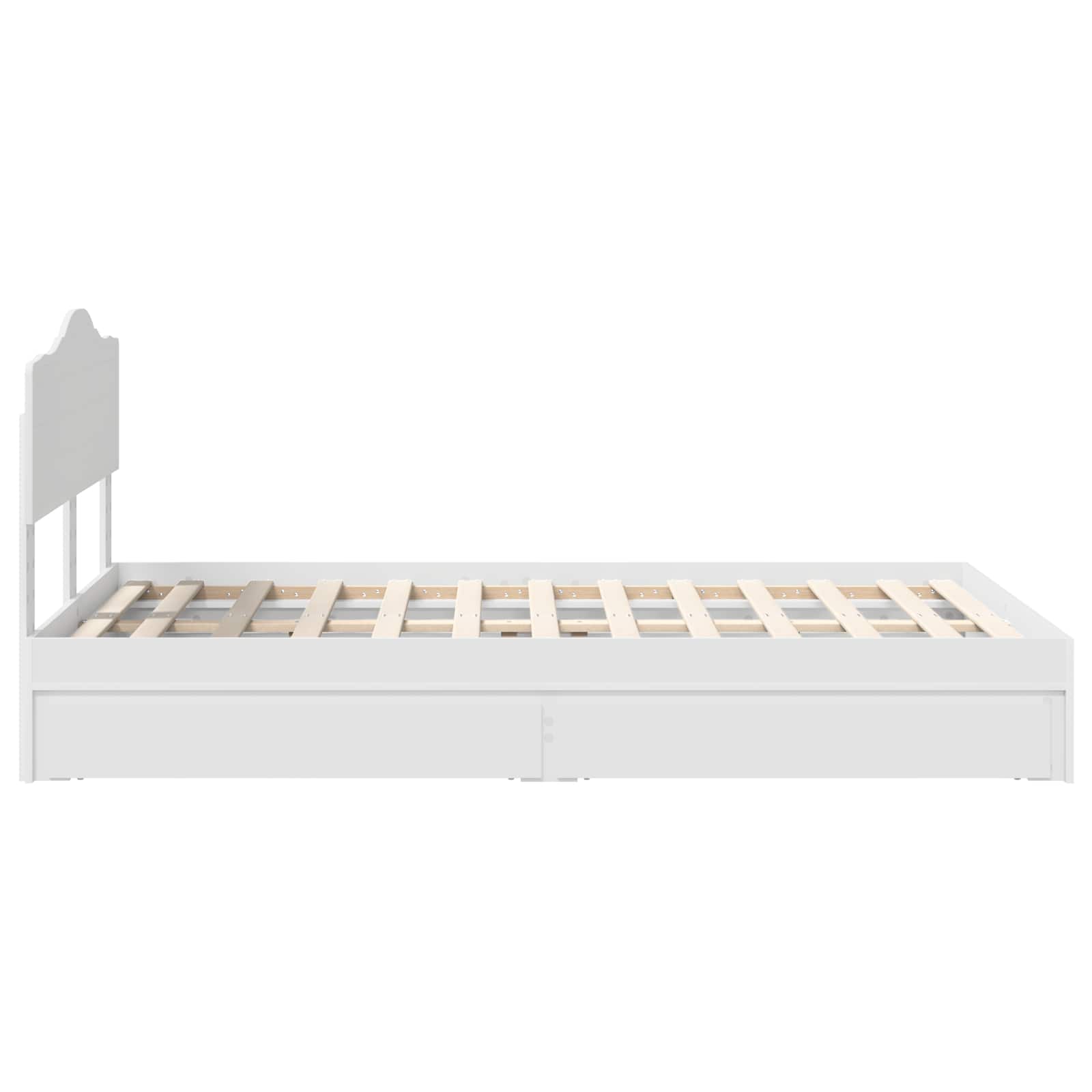 Letto con Contenitore Bianco 120 x 200 cm Legno multistrato 3413110
