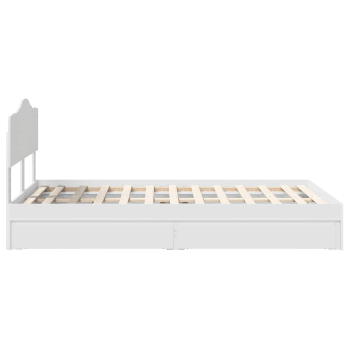 Letto con Contenitore Bianco 120 x 200 cm Legno multistrato 3413110