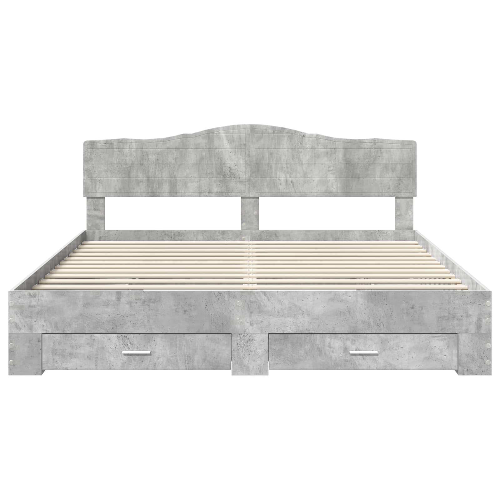 Struttura del letto con testiera Grigio cemento 200 x 200 cm 3413155