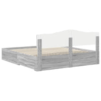 Struttura del letto con testiera Grigio Sonoma 200 x 200 cm 3413157