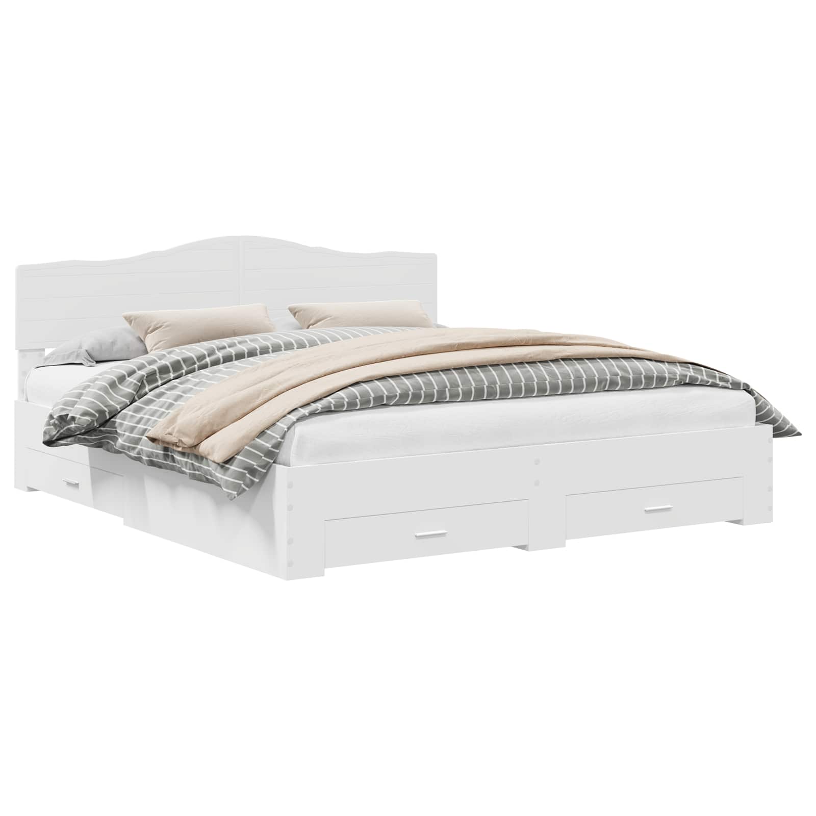 Struttura del letto Bianco 180 x 200 cm Legno multistrato 3413159