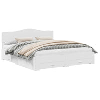 Struttura del letto Bianco 180 x 200 cm Legno multistrato 3413159