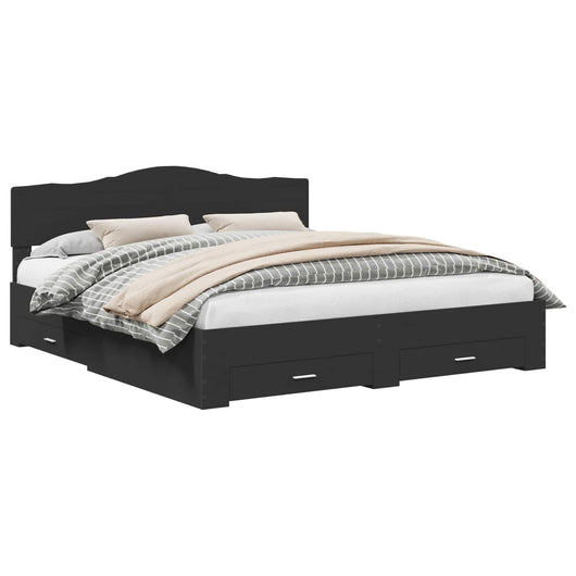 Struttura del letto Nero 180 x 200 cm Legno multistrato 3413160