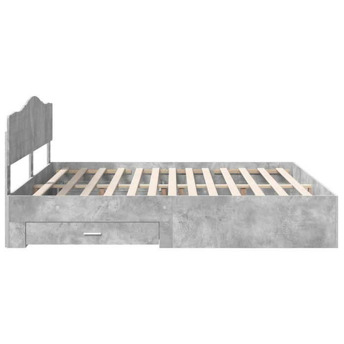 Struttura del letto con testiera Grigio cemento 180 x 200 cm 3413162