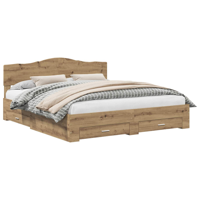 Struttura del letto Rovere artigianale 180 x 200 cm 3413167