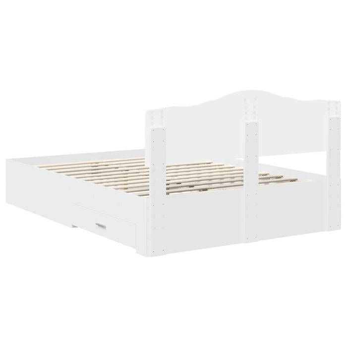 Struttura del letto Bianco 140 x 190 cm Legno multistrato 3413193