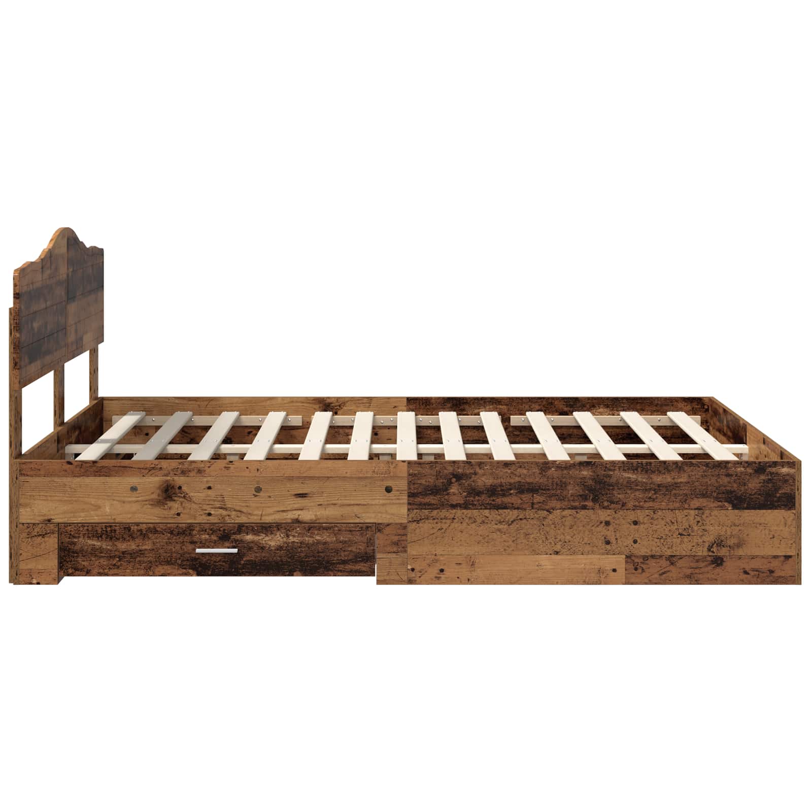 Struttura del letto con testiera Legno vecchio 140 x 190 cm 3413200