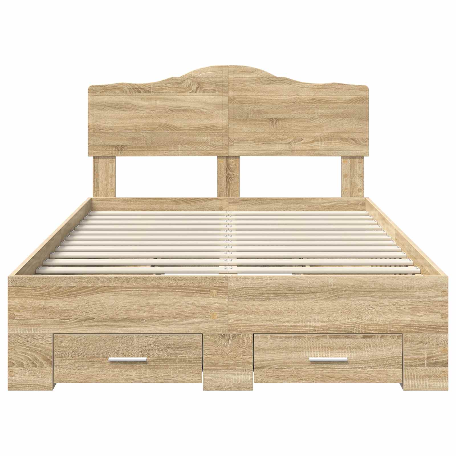 Struttura del letto con testiera Rovere Sonoma 135 x 190 cm 3413204
