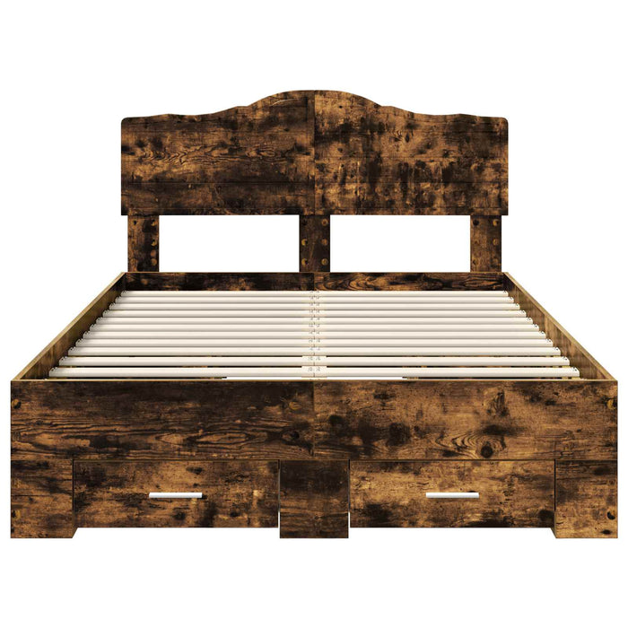 Struttura del letto Rovere fumé 135 x 190 cm Legno multistrato 3413206