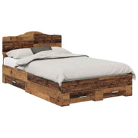 Struttura del letto con testiera Legno vecchio 135 x 190 cm 3413209