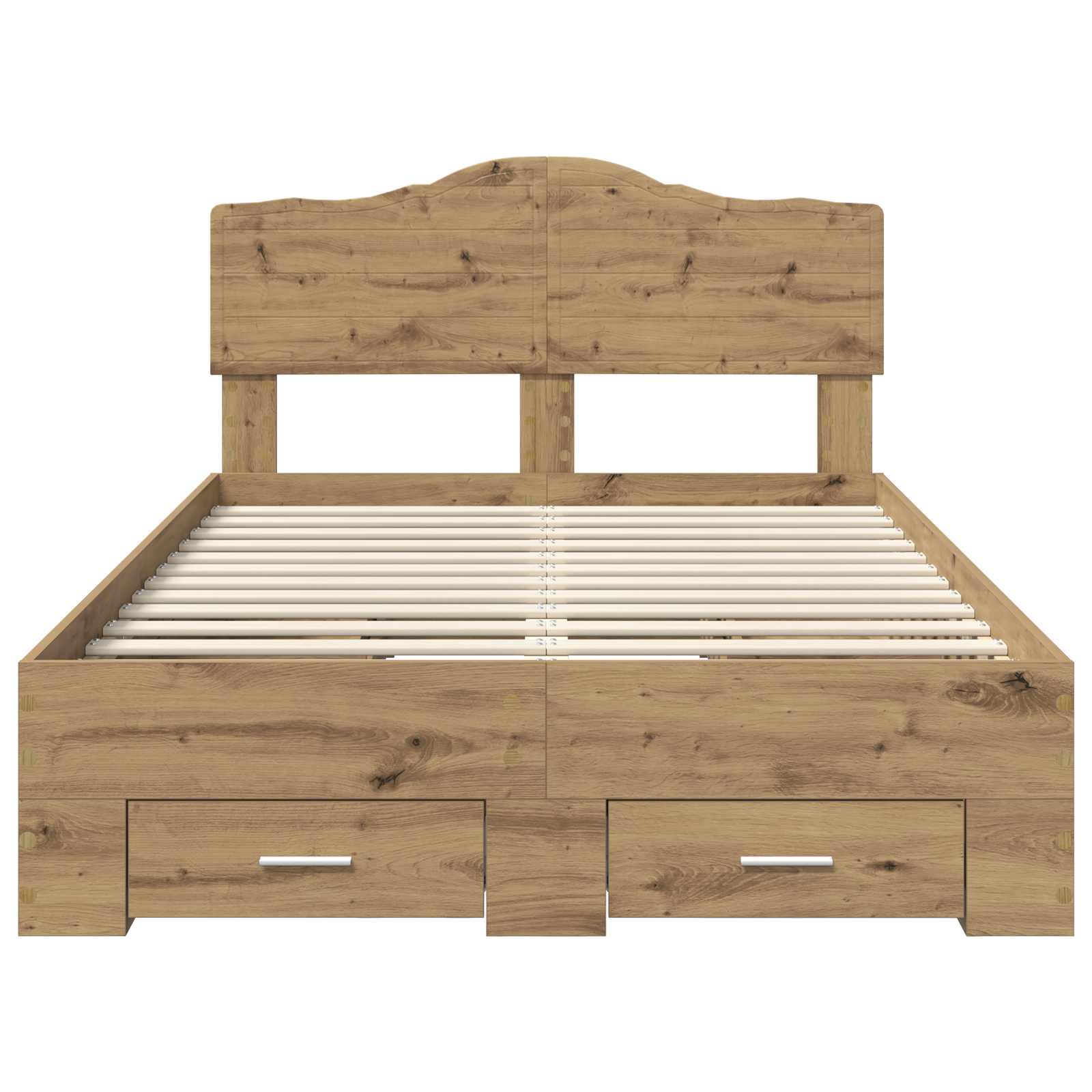 Struttura del letto Rovere artigianale 135 x 190 cm 3413210