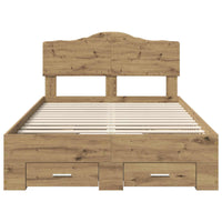 Struttura del letto Rovere artigianale 135 x 190 cm 3413210