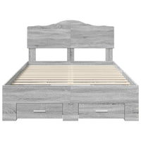Struttura del letto con testiera Grigio Sonoma 120 x 200 cm 3413216