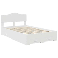 Struttura del letto Bianco 120 x 190 cm Legno multistrato 3413220