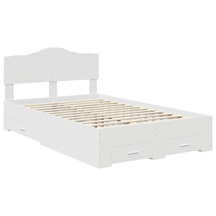 Struttura del letto Bianco 120 x 190 cm Legno multistrato 3413220