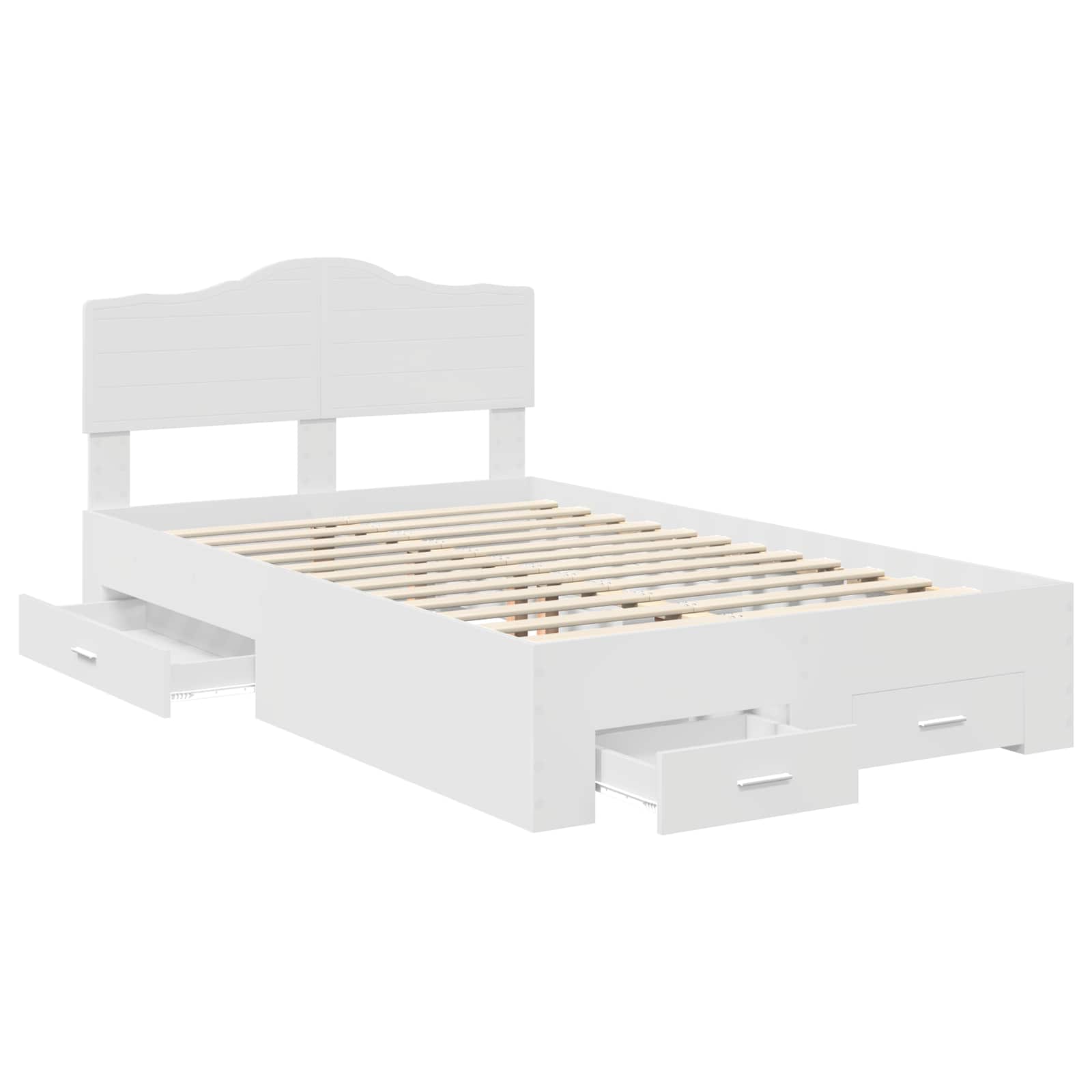 Struttura del letto Bianco 120 x 190 cm Legno multistrato 3413220