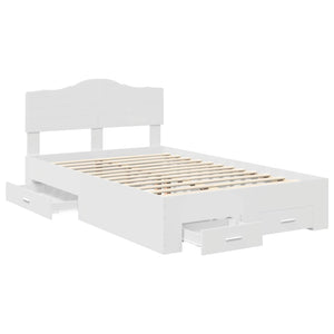 Struttura del letto Bianco 120 x 190 cm Legno multistrato 3413220