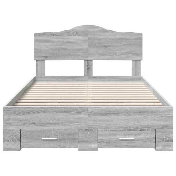 Struttura del letto con cassetto Grigio Sonoma 120 x 190 cm 3413225