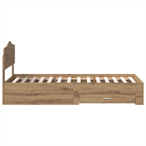 Struttura del letto Rovere artigianale 100 x 200 cm 3413237