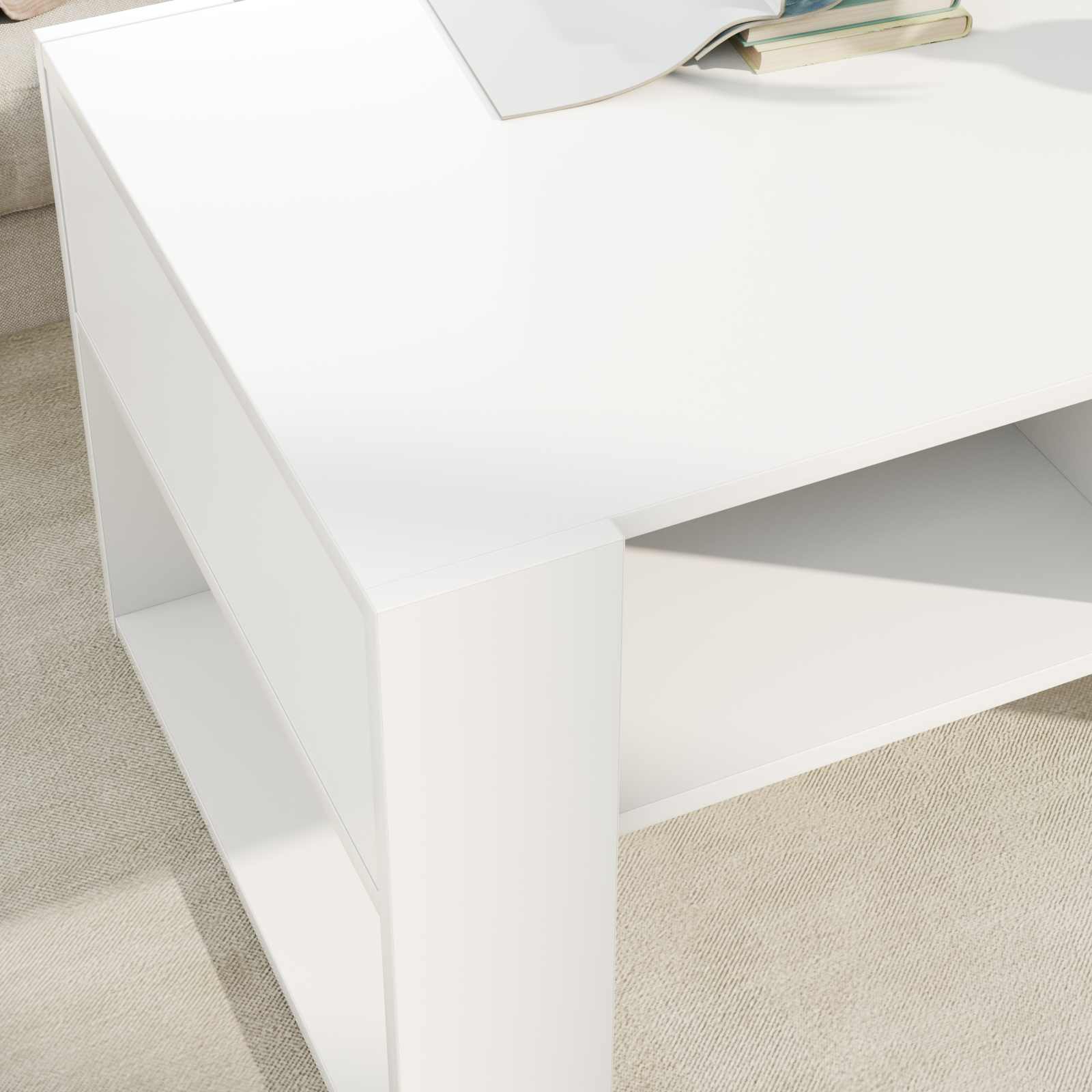 Tavolino da salotto Bianco 92 x 53 x 45 cm Legno multistrato 8000092