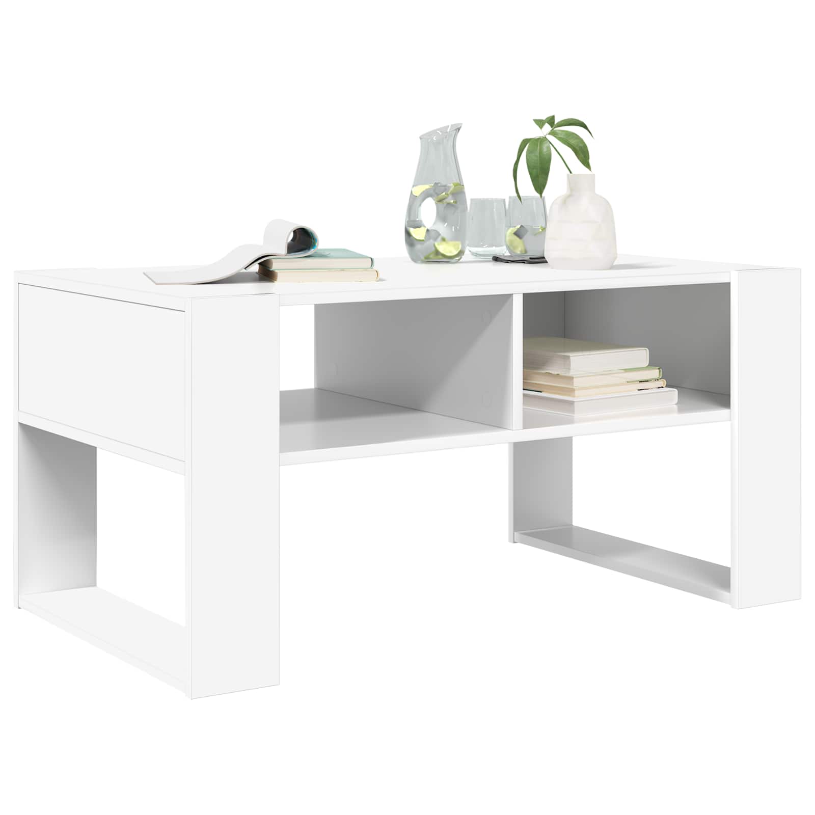 Tavolino da salotto Bianco 92 x 53 x 45 cm Legno multistrato 8000092