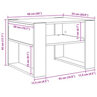 Tavolino da salotto Bianco 66 x 53 x 45 cm Legno multistrato 8000100