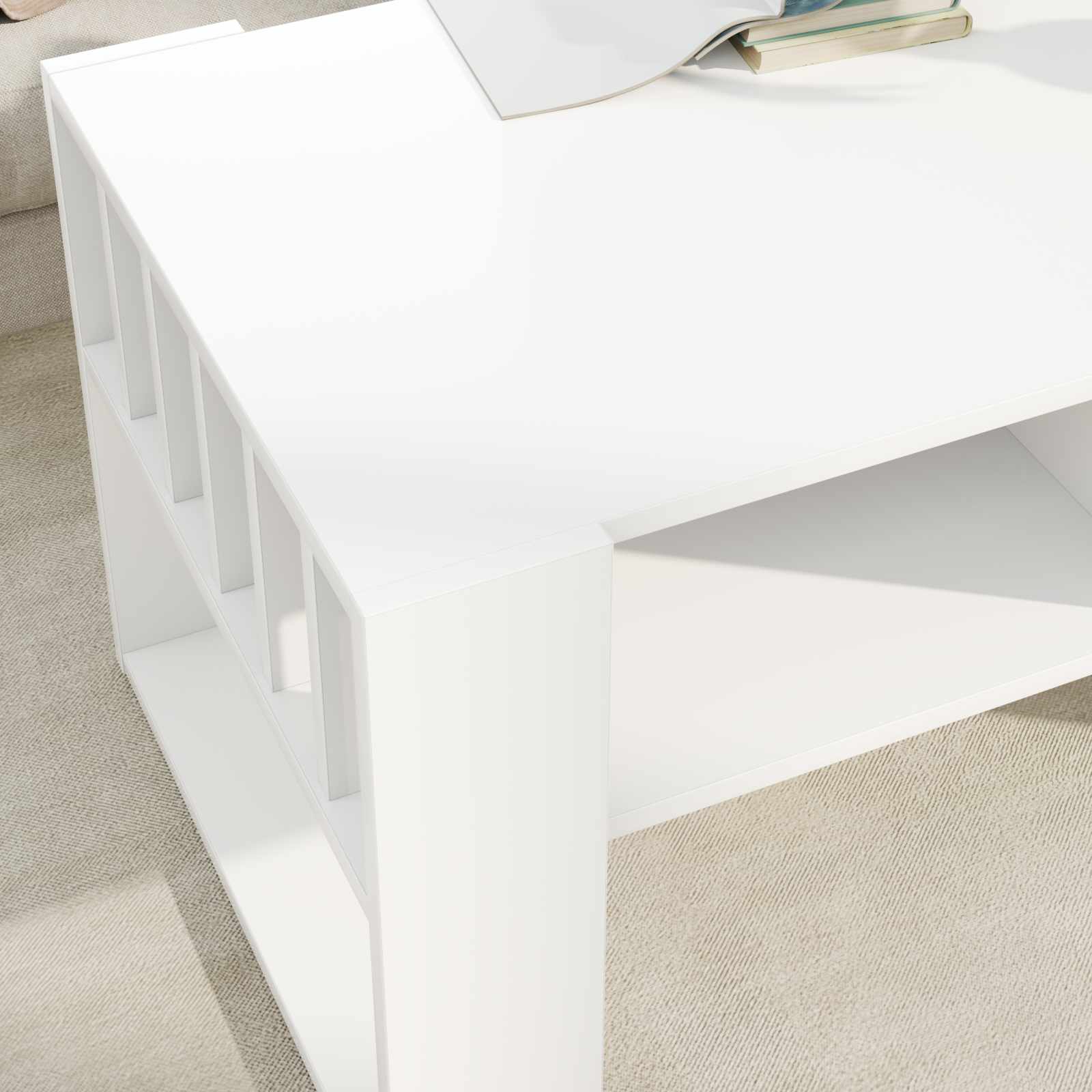 Tavolino da salotto Bianco 92 x 49,5 x 45 cm Legno multistrato 8000108