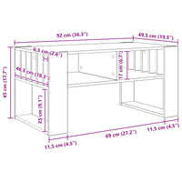Tavolino da salotto Bianco 92 x 49,5 x 45 cm Legno multistrato 8000108