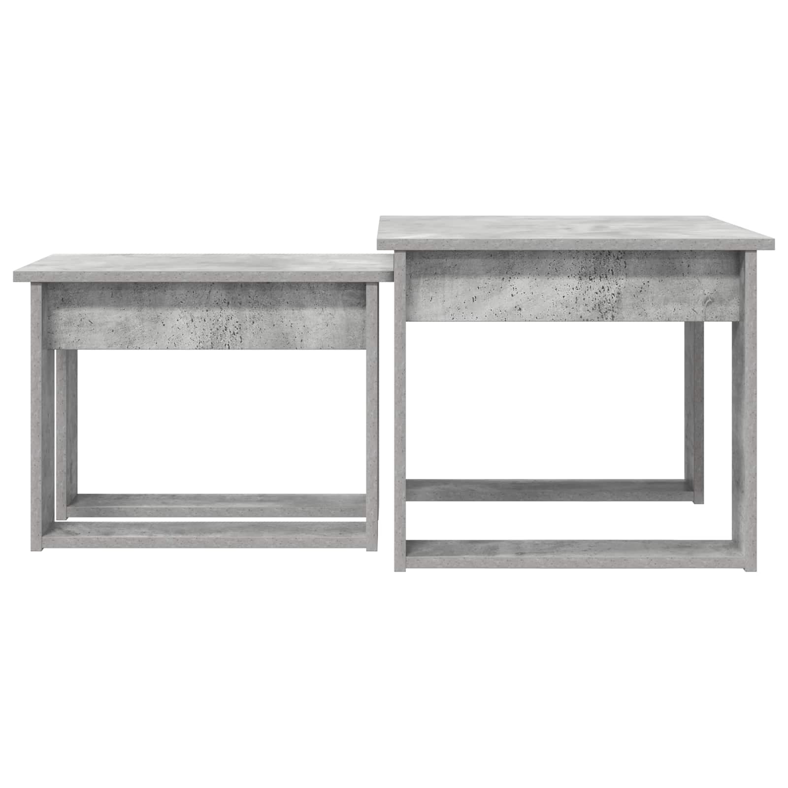 Set di Tavolini da Caffè 2 pcs Grigio cemento Legno multistrato 8000127