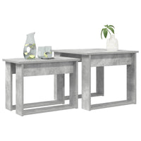 Set di Tavolini da Caffè 2 pcs Grigio cemento Legno multistrato 8000127
