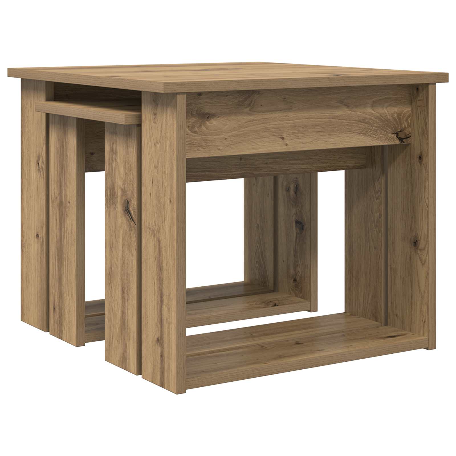 Set di Tavolini da Caffè 2 pcs Rovere artigianale 8000131