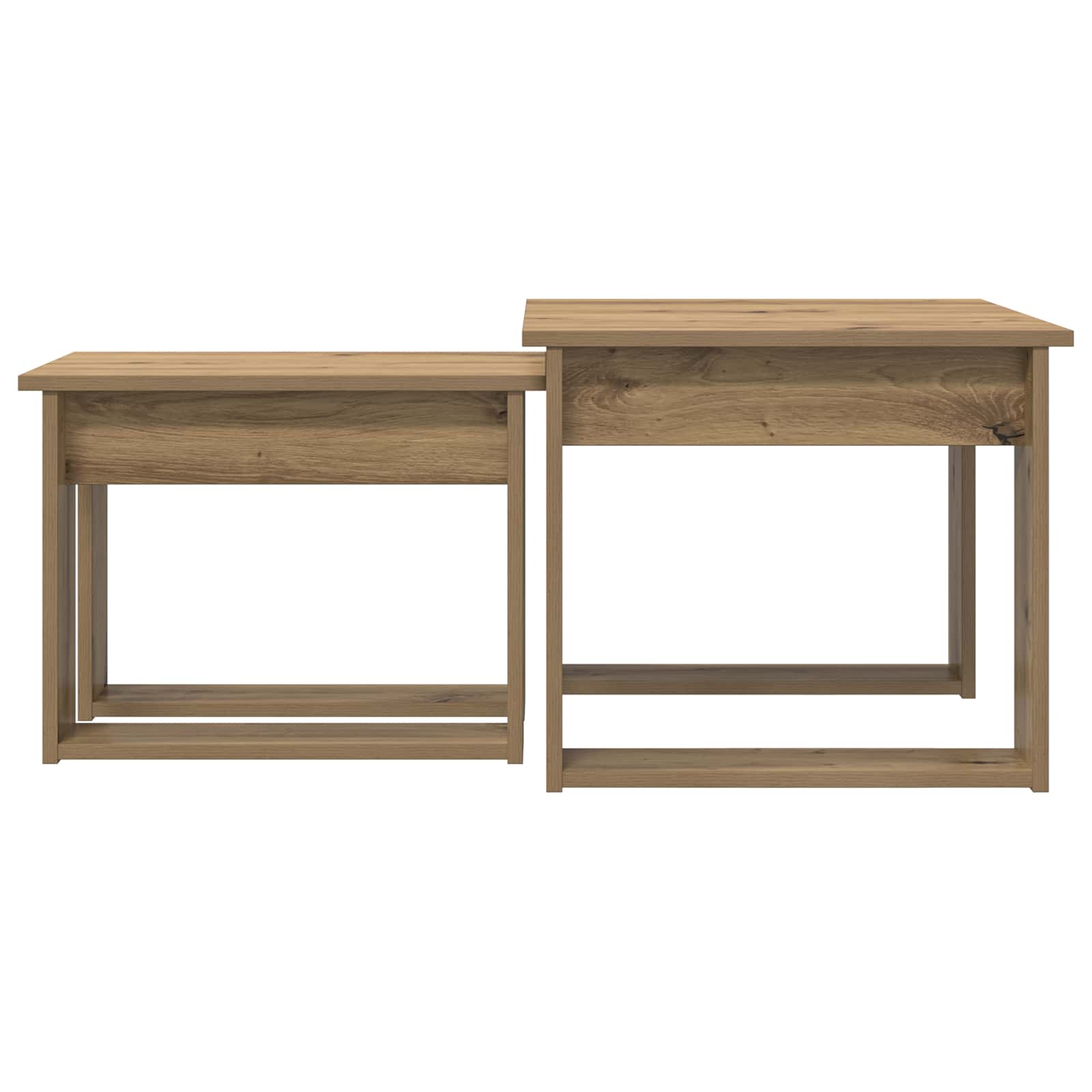 Set di Tavolini da Caffè 2 pcs Rovere artigianale 8000131